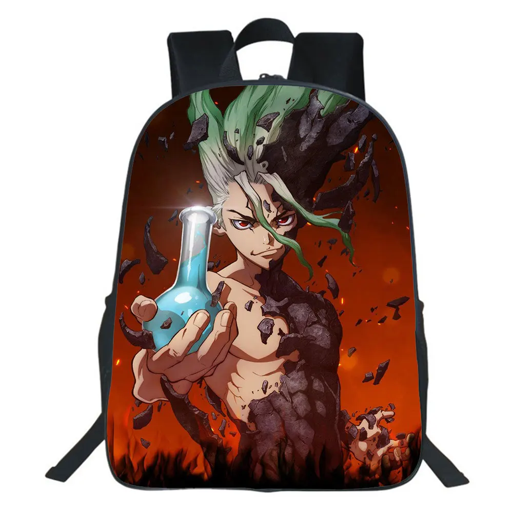 DR.Stone Backpack Kindergarten Cartoon School Bag Teens Girl Storage Bag Travel Bags Children Rucksack Mochila