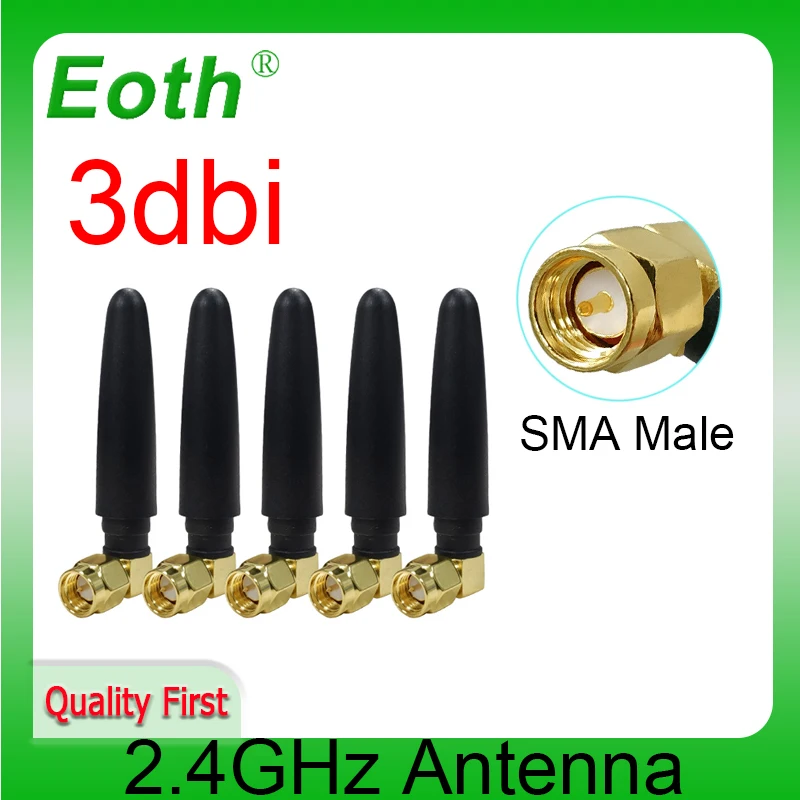 2.4GHz WIFI Antenna 3dbi Aerial SMA Male connector 2.4G wifi antena 2.4 ghz antenna  IOT wi-fi White for Wireless Router antenas