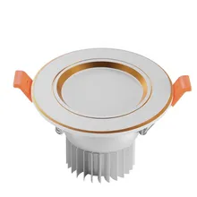 Светодиодный точечный светильник, потолочный белый/теплый/натуральный, 3 цвета, 3 Вт, 5 Вт, 220 В, алюминиевый встраиваемый светильник, Круглый панельный светильник для спальни