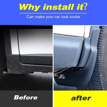 

Car Mud Flaps, Fit for Jaguar F-PACE 2016-2019, Black Front Rear 4 Pcs Splash Guards Fenders