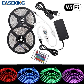 

Smart LED Strip Christmas Party Lighting WiFi Lights Waterproof RGB 5050 LED Light Kit Work with Alexa Google Home App Control