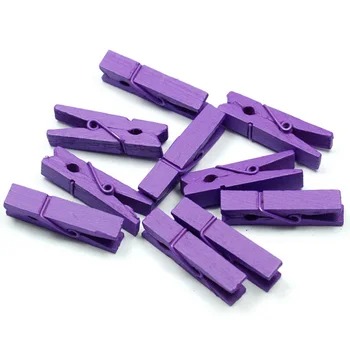 

20pcs 35MM Mini Colored Spring Wood Clips Clothes Photo Paper Peg Pin Clothespin Craft Clips Party Decoration