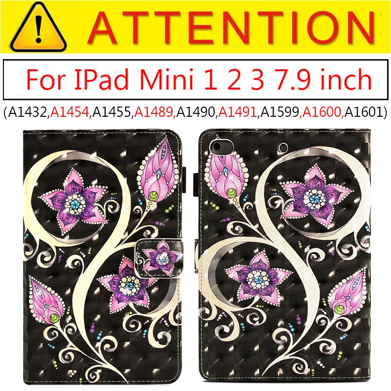 Для Apple Ipad Mini 1 2 3 Чехол мультяшный Единорог PU кожаный чехол для IPad Mini 4 5 7,9 дюймов Смарт планшет стенд Fundas чехол - Цвет: Mini1 2 3 04