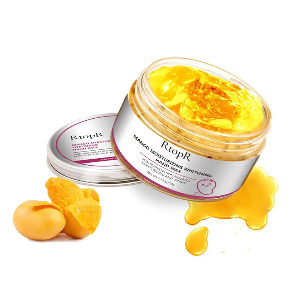 

Mango Moisturizing Hand Wax Whitening Mask Cream Repair Exfoliating Calluses Film Anti-Aging Hands Skin Care 50g
