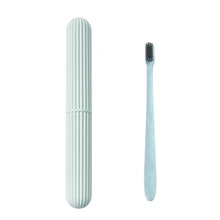 Портативный держатель для защиты зубной щетки для путешествий, кемпинга, футляр для зубной щетки, нескользящая полоса, коробка для хранения, 1 шт.+ 1 шт. зубная щетка