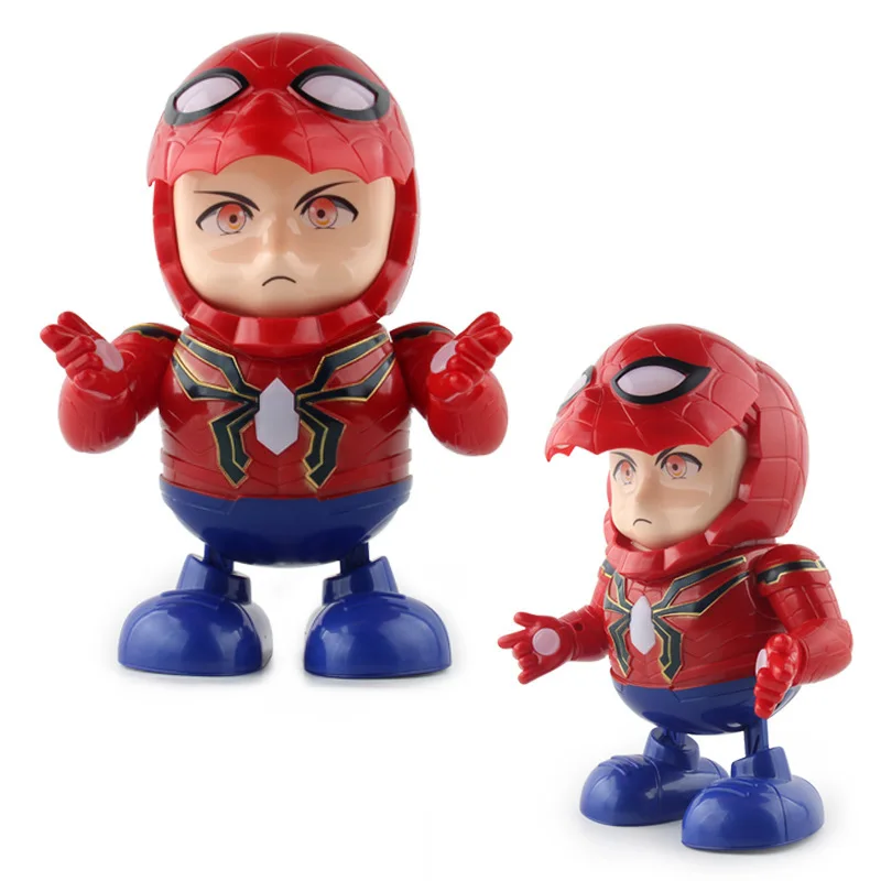 

Children'S Educational Electric Dancing Robot Toys Spider-Man Colorful Light Music Robot Models Toy