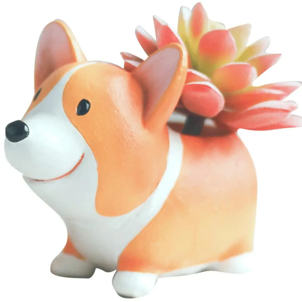 

Garden Cute Flower Pot with Short Legs Succulents Flowerpot Home Living Room Outdoor Decor Gift Resin Handicraft Ornaments