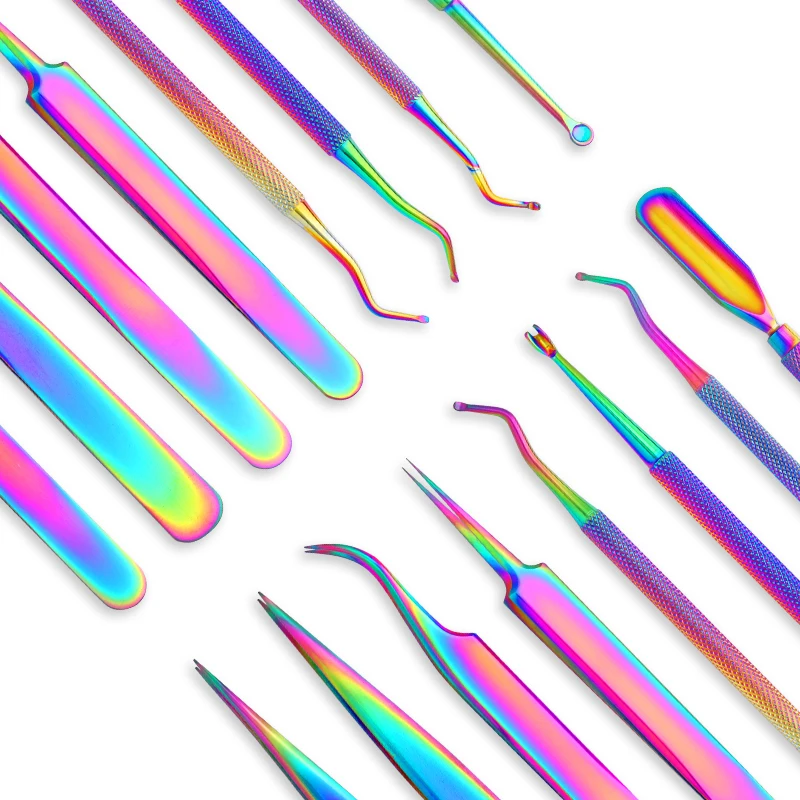 

BORN PRETTY Nail Cuticle Pusher Dual-ended Colorful Stainless Steel Dead Skin Remover Manicure Nail Art Clipper Pedicure Tool