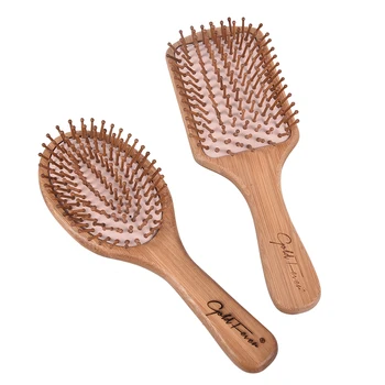 

Hair Care Wooden Spa Massage Comb Wooden Paddle Pointed Handle Teeth Hair Brush Anti Static Cushioned Comb Styling 6 Styles