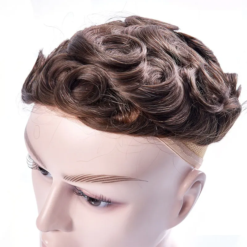 Toupee Men Wig Handmade Replacement Systems Full French Lace With Transparent Thin Skin Indian Natural Remy Hair 6inch Toupee Men Wig Handmade Replacement Systems Full French Lace With Transparent Thin Skin Indian Natural Remy Hair 6inch
