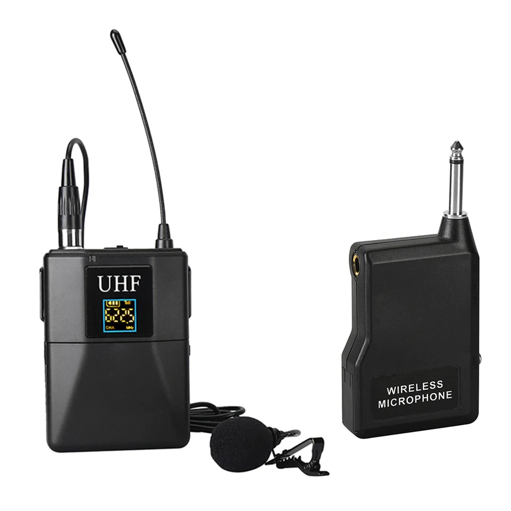 

Wireless Microphone System Lavalier Lapel Microphone With Receiver For Teaching