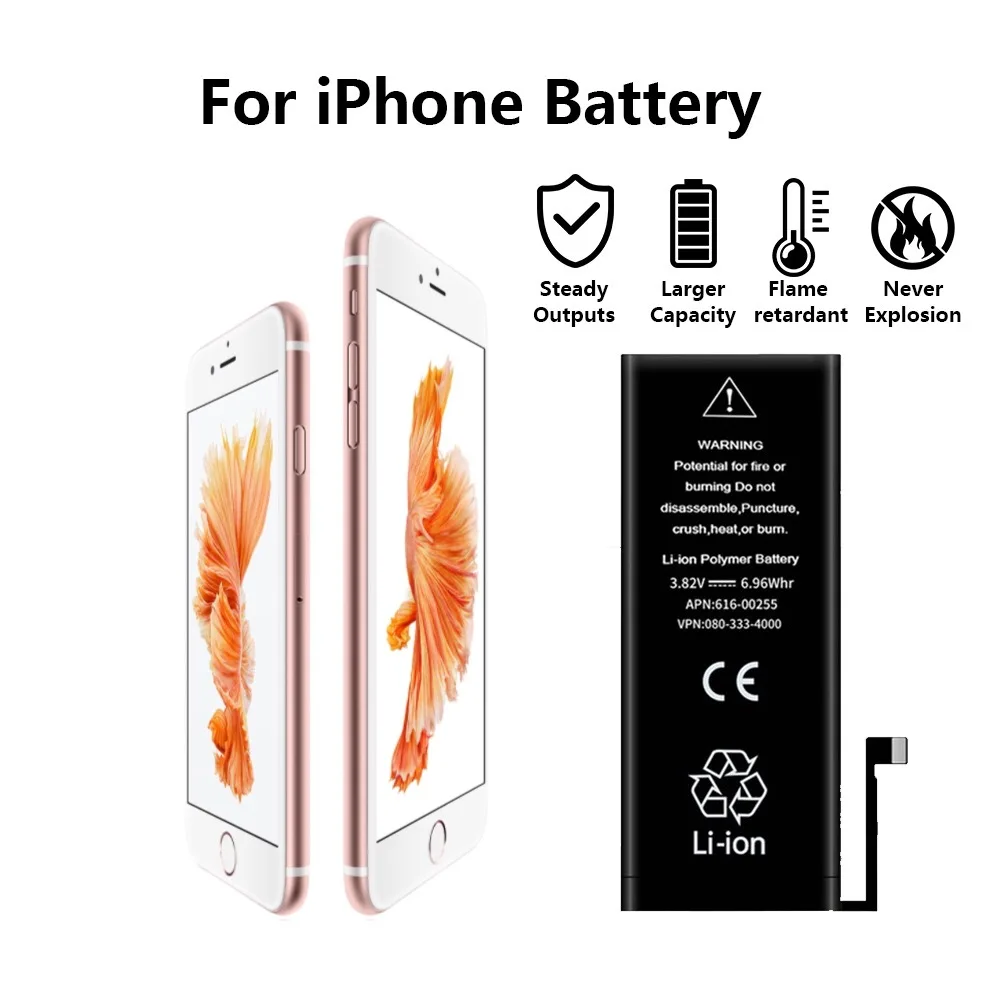 Новинка 100% г. литиевая батарея A + для Apple iPhone 6S 6 Plus 5S SE высококачественная