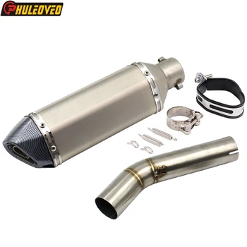 For Suzuki K6 GSXR600 GSXR750 2006 Motorcycle Exhaust Muffler Silencer Escape Demper with Middle Link Pipe Removable DB Killer