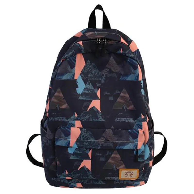 

Nylon Backpacks Wild Print Student Bags Large Capacity Outdoor Backpacks