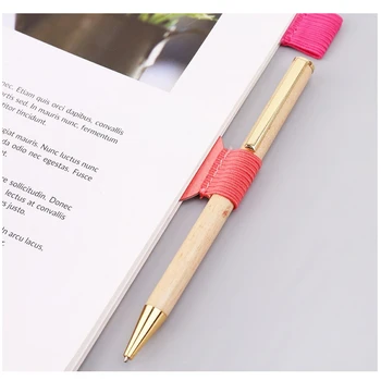 

3 Pcs/Pack Round Self-Adhesive Leather Pen Holder with Elastic Loop for Notebooks Journals Calendars and Planners