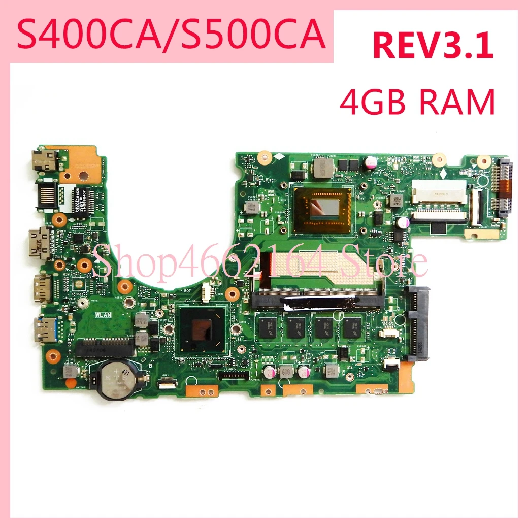S400CA материнская плата REV3.1 для ASUS I5 3317/I5 3337CPU 4 Гб Оперативная память Материнская