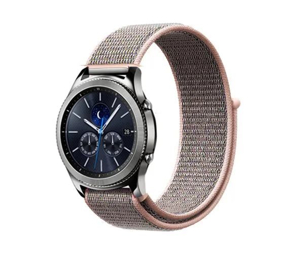 Ремешок 22 мм 20 мм для samsung gear S3 s2 sport Frontier Classic Band galaxy watch 42 мм 46 мм huami amazfit ремешок Bip huawei gt 2 - Цвет ремешка: pink sand