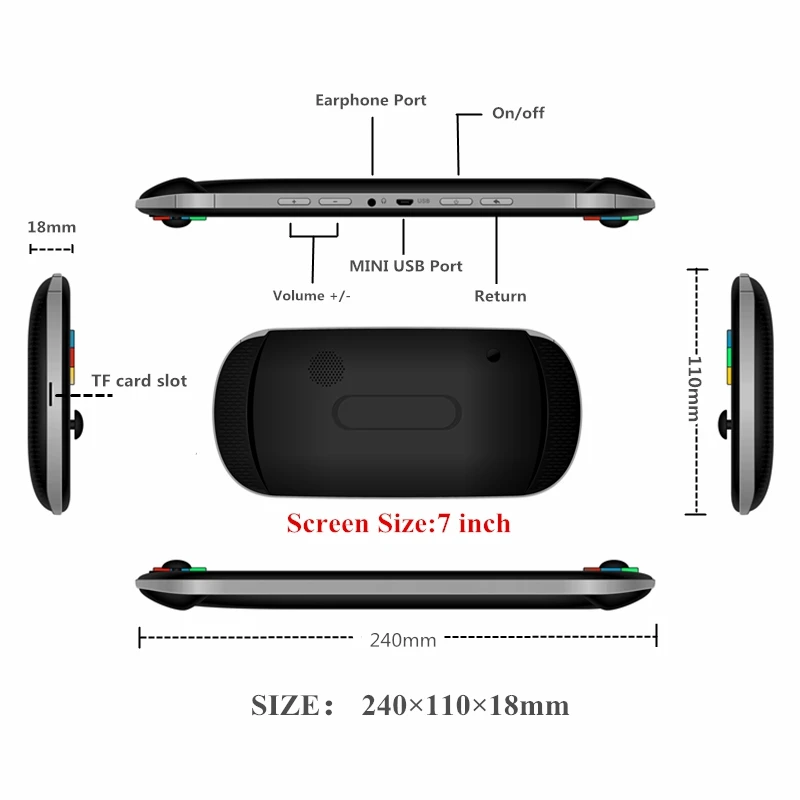  Hot Powkiddy 7 Inch Game Console Portable Support For Neogeo Arcade Video Games With 1500 Free Retr