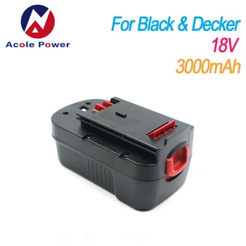 

Power Tool Battery for Black&Decker 18V 3000mAh FB18 A1718 A18NH HPB18 HPB18-OPE FS1800CS FS1800D FS1800D-2 FS1800ID battery