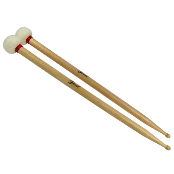 

1 Pair Soft Felt Head and 5B Head for Ride Cymbal Duplex Gong Mallet Drum Sticks Double End Perfect Weight and Balance
