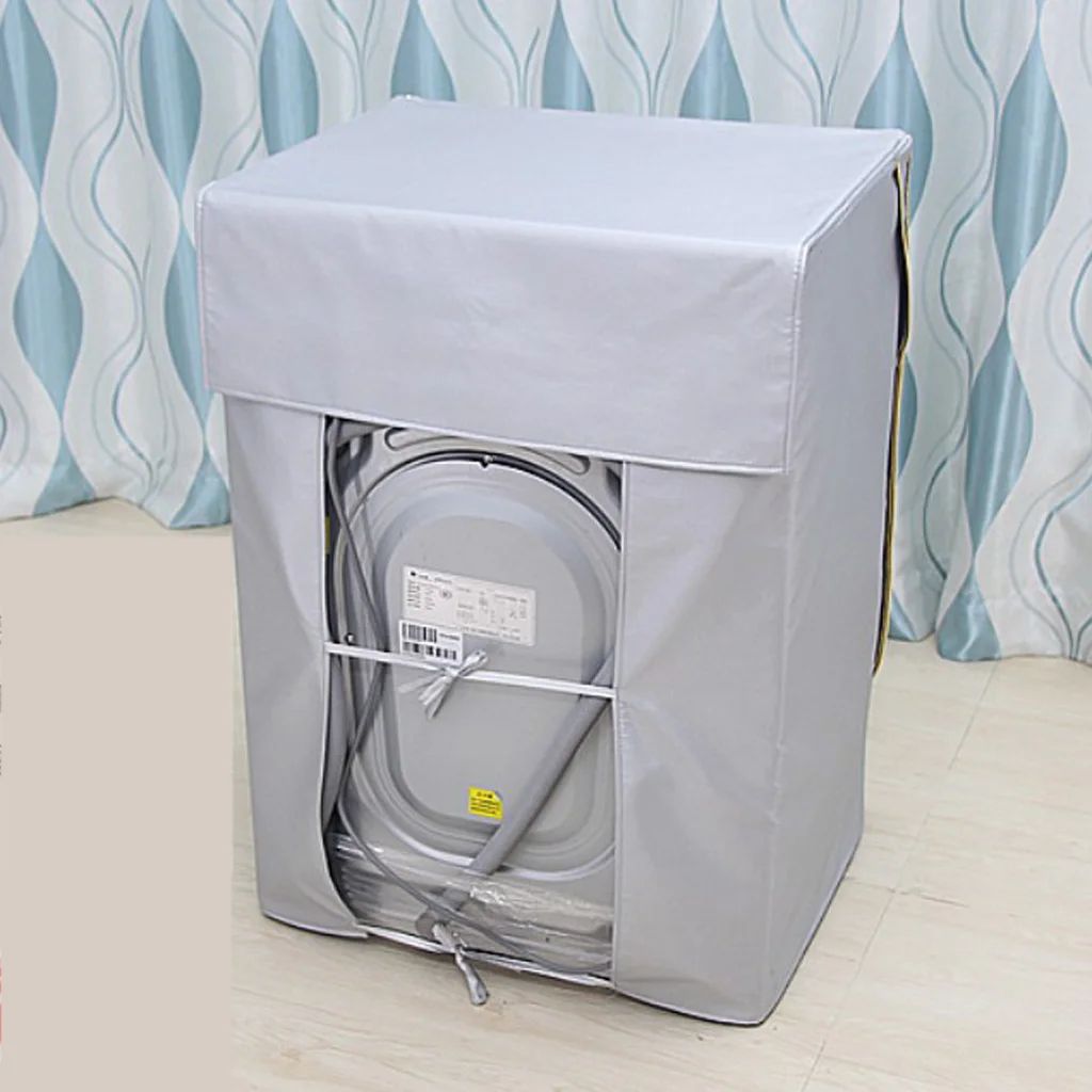 Silver Oxford cloth Protective Cover for Washing Machine Anti Dust Sunscreen Cover Case Bag - Sunscreen