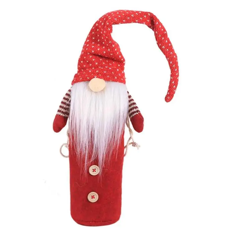 Рождественские украшения Санта-Клауса, снеговика, эльфа, безликая кукла,, плюшевые куклы, вечерние украшения для дома, год - Цвет: 28x13cm red