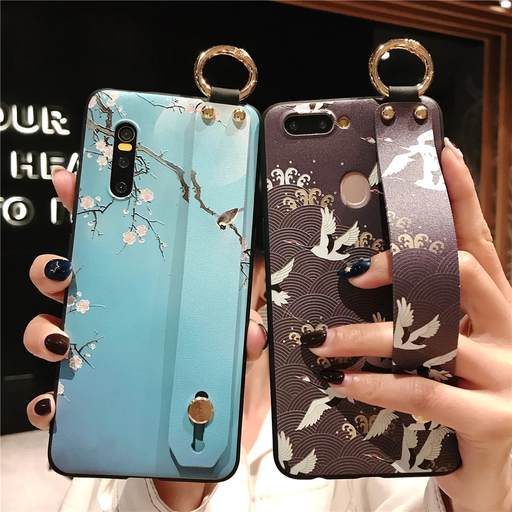 

3D Relief Wave Patterned Case for Huawei Mate 20 10 Pro Wrist Strap Cases for Huawei P30 P20 Pro Lite Nova 2S 3i 4e Tassel Cover