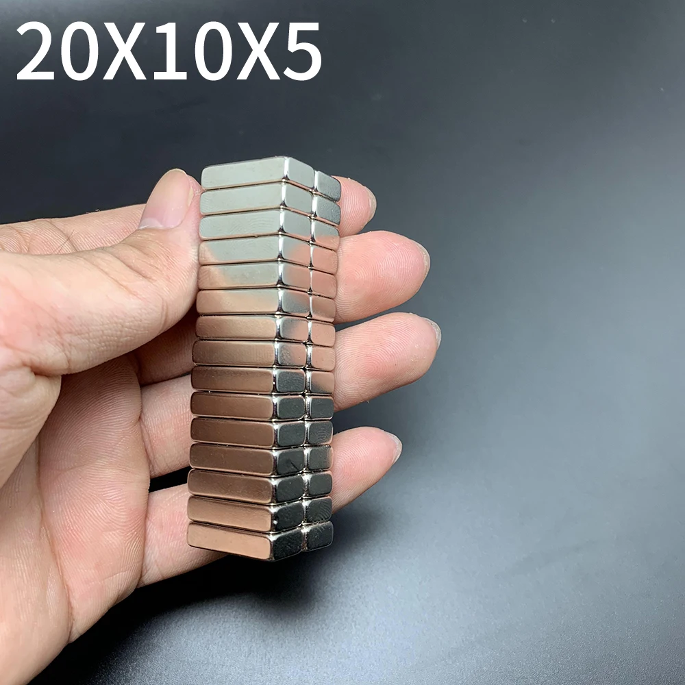 Неодимовый магнит 20x10x5 N35 NdFeB квадратный супер сильный постоянный Блок