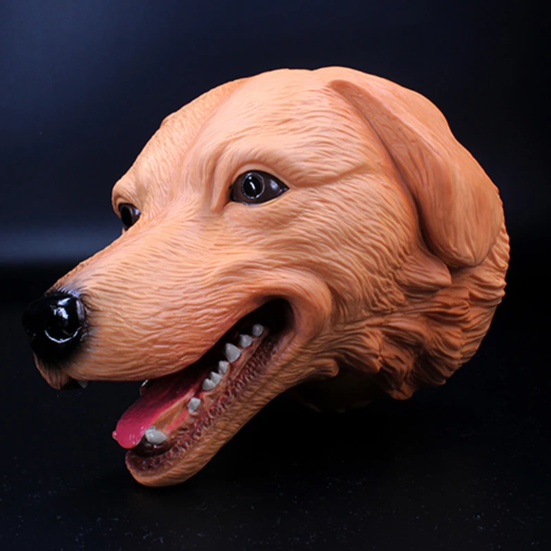 rubber dog hand puppet