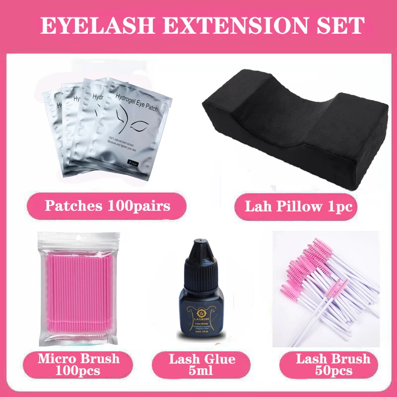 Lash Extension Set 25/100 пар/партия, гидрогелевые патчи для наращивания ресниц, подушечки для ресниц, серебристые, под глазами, нетканый макияж, все строительные ресницы - Цвет: Lash Extension Set