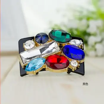 

(1pair) Romantic high-grade color crystal gemstone quality wedding non-detachable shoe buckle