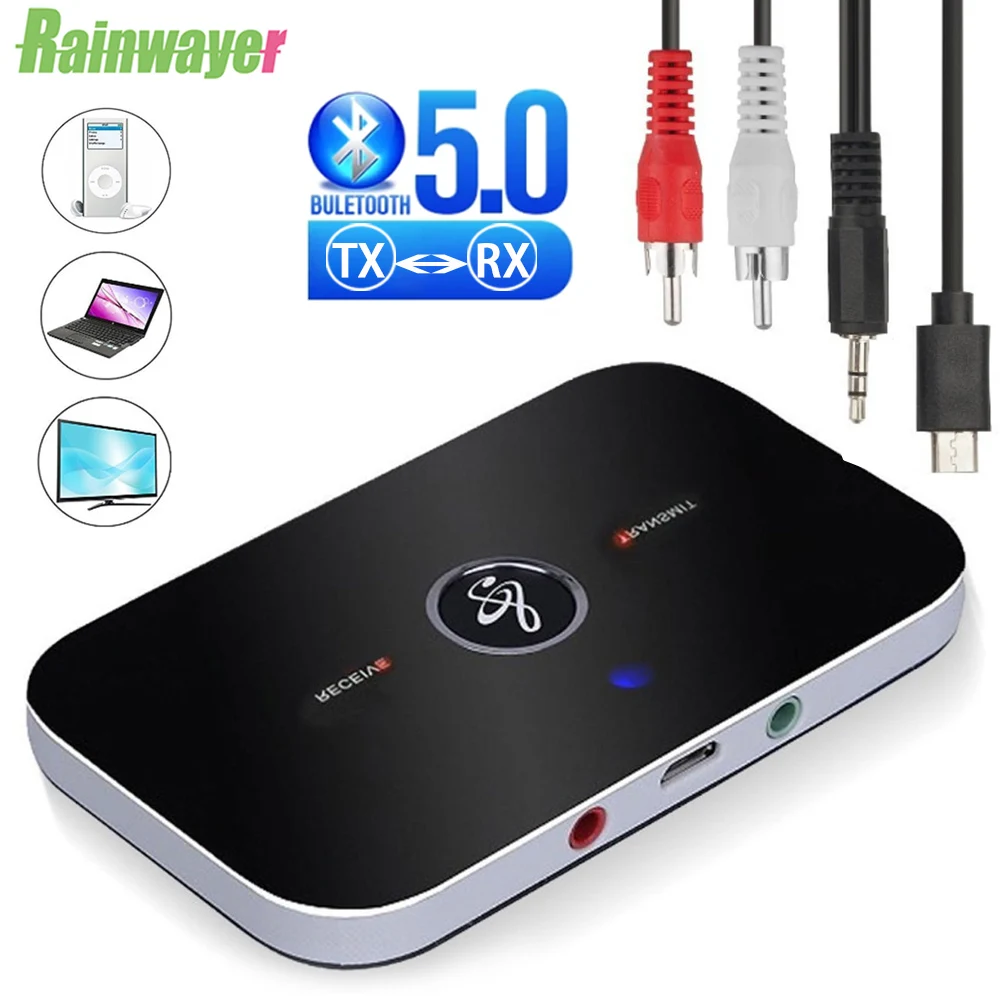 Беспроводной аудиоадаптер Rainwayer B6 Bluetooth-совместимый 5 0 3 мм AUX | Электроника