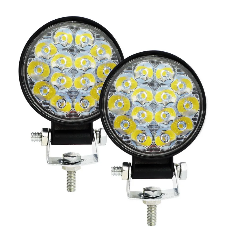 

Safego 2pcs 27W 42W 48W LED Work Light Mini Series Round Square Spot Beam Lamp For Offroad ATV UAZ SUV 4x4 Truck Tractor Boat