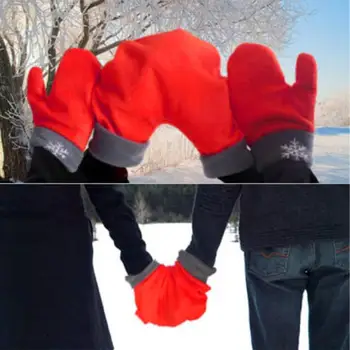 

3Pcs/set Winter Lover Gloves Warm Polar Fleece Mittens Couple Gloves Valentine's Day Gift for Lover