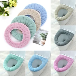 Cobertura de assento para vaso sanitário, cor pura redonda, padrão de abóbora, acessórios de banheiro, decoração para tapete de casa, 1 peça