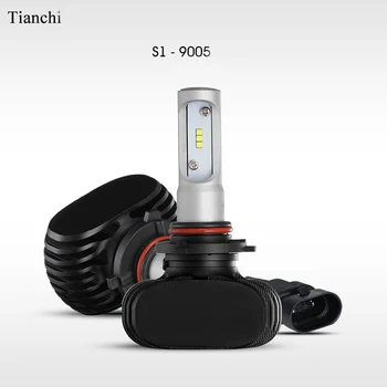 

Fanless 2PCS S1 Auto H11 H4 Led Bulb Car Headlight High Low Beam 50W 8000LM 12V 24V Fog Light Kit CSP Chips Car Lights