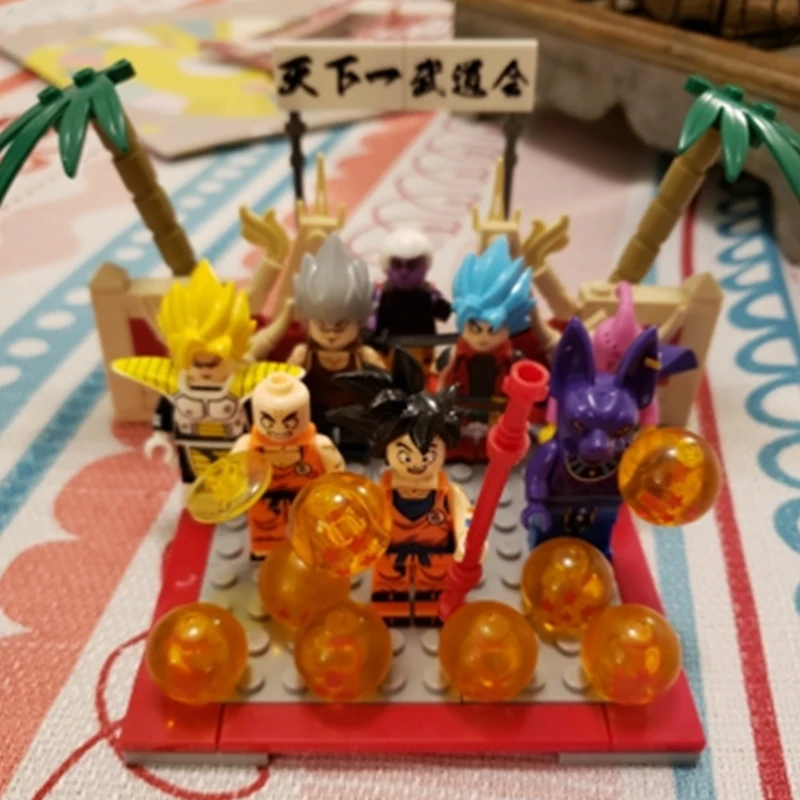 Новые Фигурки Dragon Ball Z Vegeta SAIYAN SUN GOKU MASTER ROSHI Super Heros строительные блоки наборы детские игрушки совместимый создатель