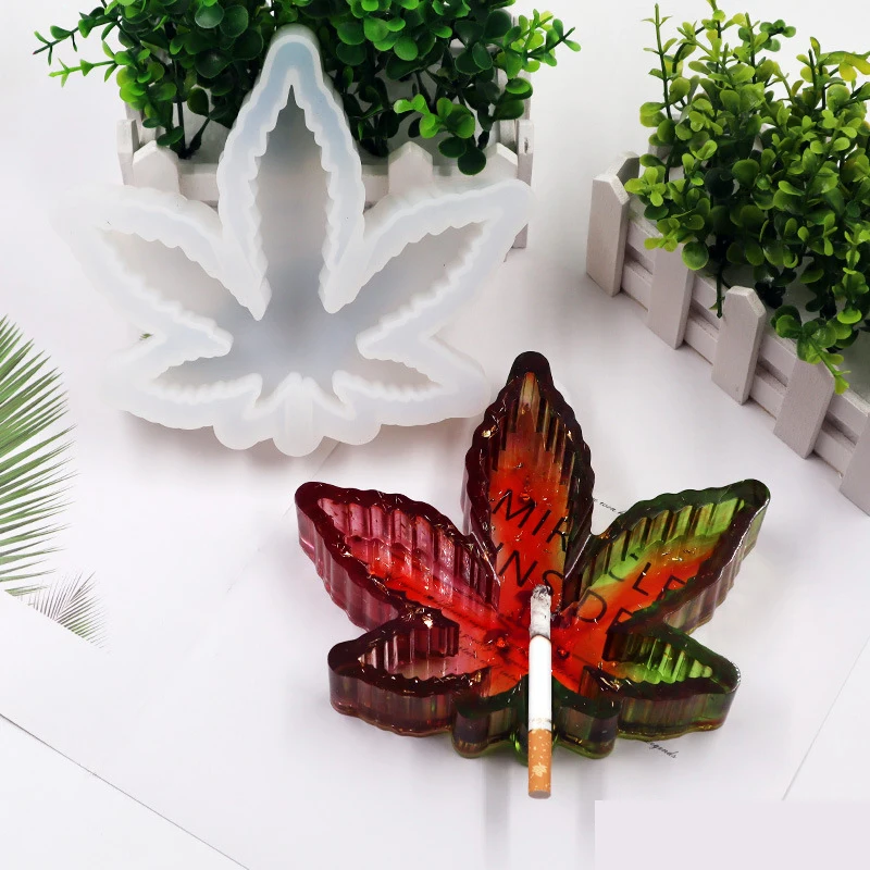 Smoker Set Mold Weed Rolling Tray Silicone Mold Pot Leaf Ashtray Mold  Grinder Mold Epoxy Resin Mold Resin Craft Molds 