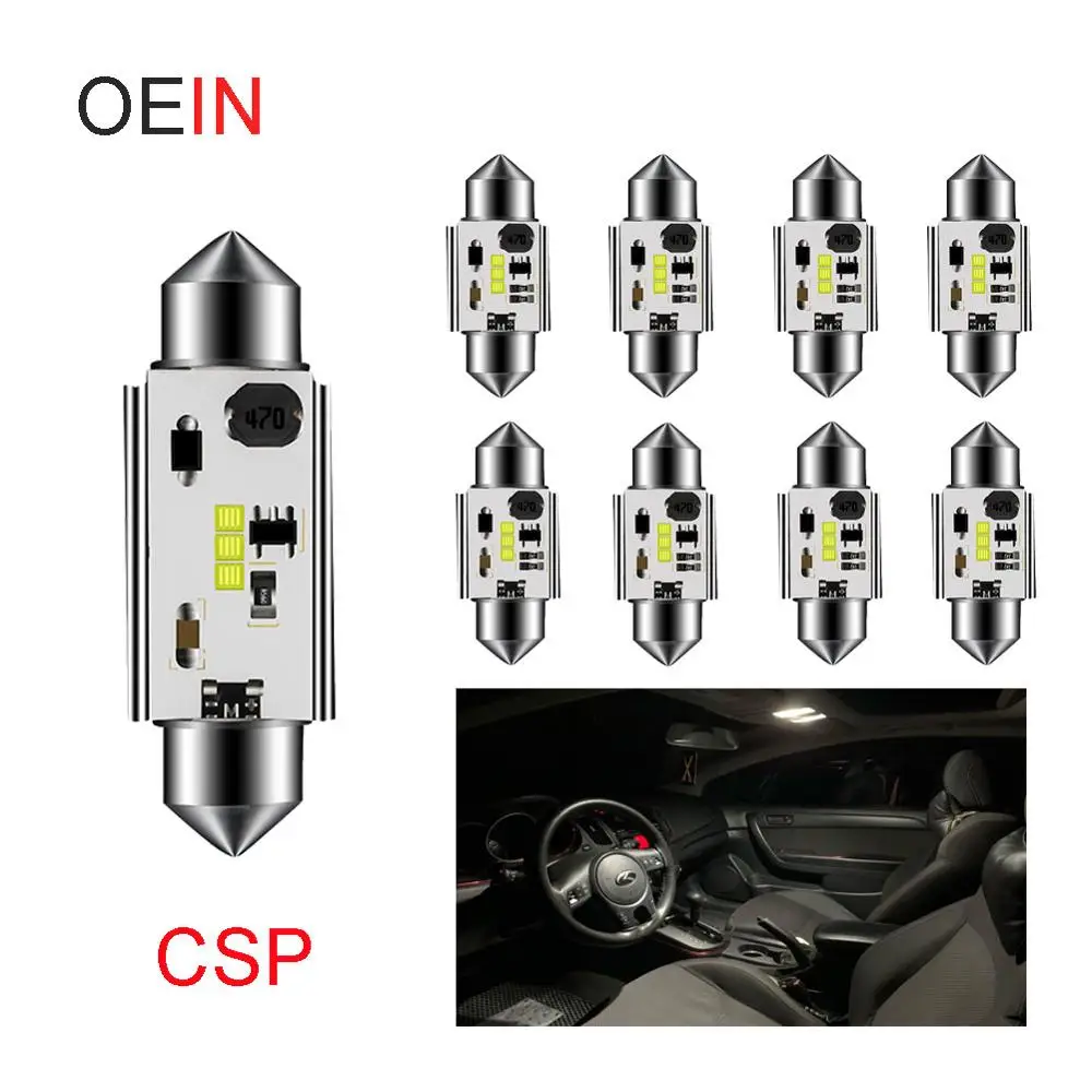 10 шт. C5W 36 мм светодиодный C10W 31 39 гирлянда 41 CANBUS CSP чипы супер яркий автомобильный