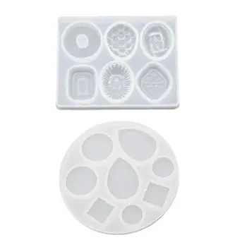 

DIY Crafts Making Crystal Epoxy Mold Earrings Candy Mould High Mirror UV Resin Silicone Molds