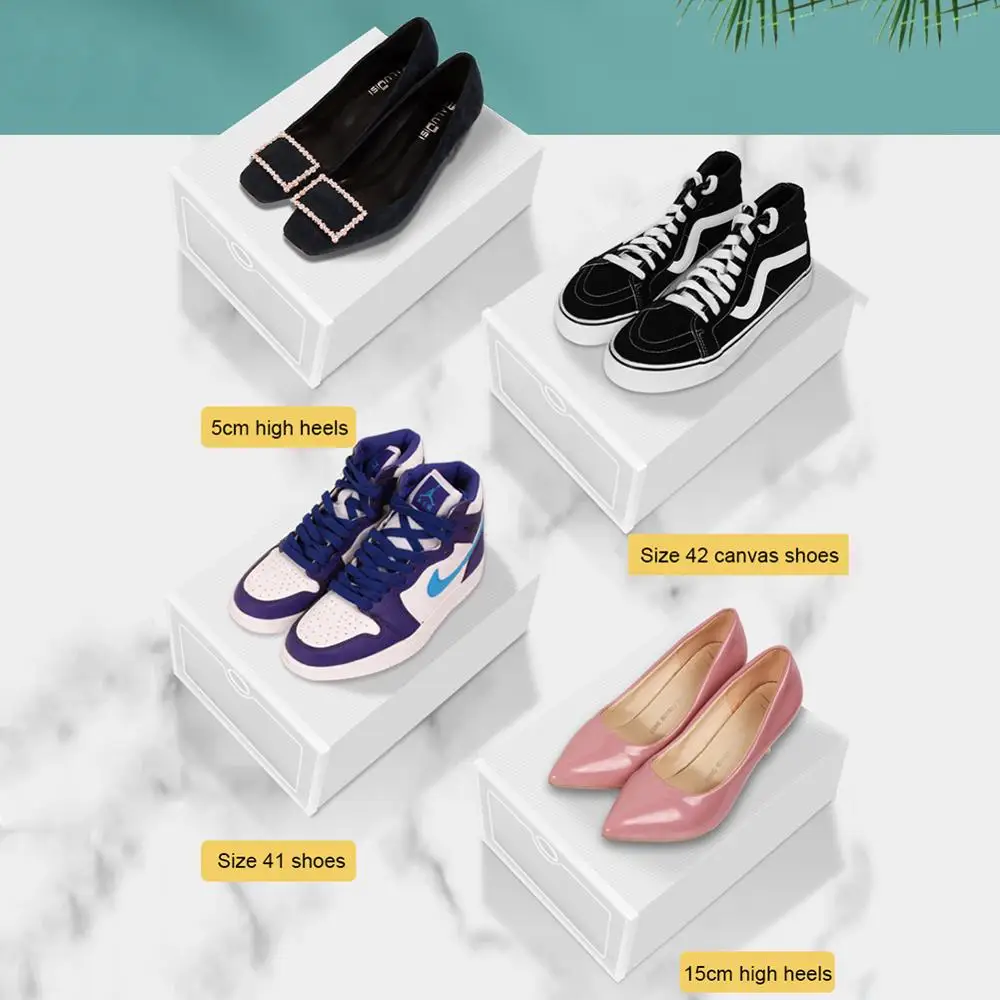 

1Pc Transparent Sneaker Case Shoe Box Display Shoe Cabinet Clamshell Pattern Box Home Storage Organizer Shoes Box