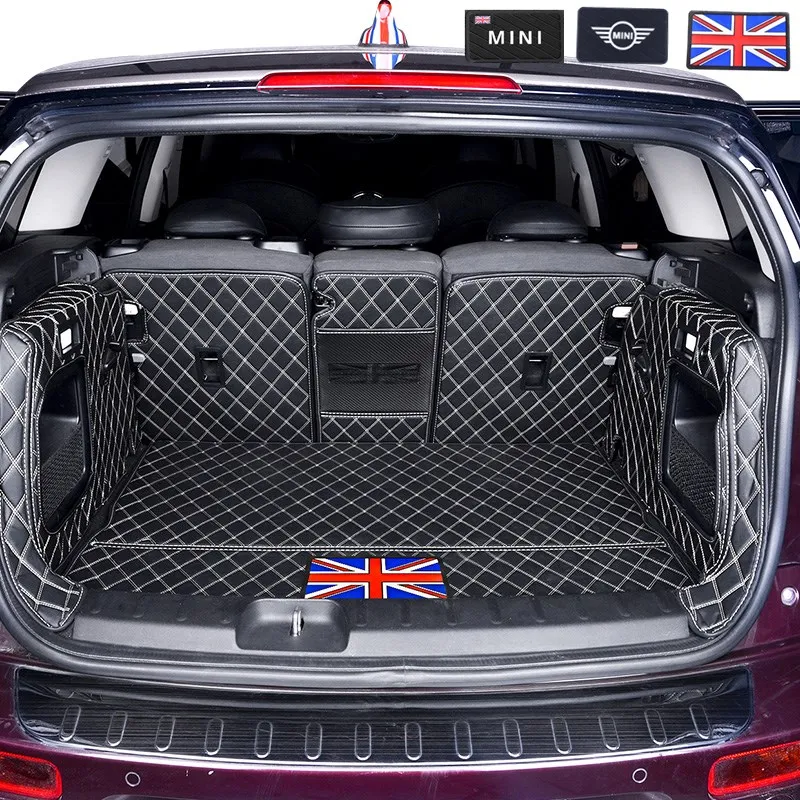 Car Trunk Mat For BMW MINI ONE Cooper R56 R55 F54 F55 F56F60 R60  Leather Pad COUNTRYMAN CLUBMAN HATCHBACK Auto Accessories
