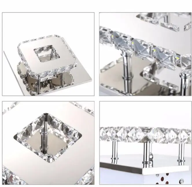 Plafonnier LED en cristal, design moderne, éclairage d'intérieur, luminaire décoratif de plafond, idéal pour un salon, une salle à manger, un lit, une chambre à coucher ou pour la décoration de la maison