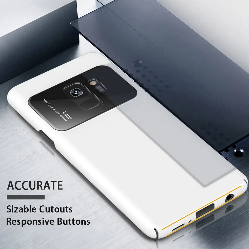 Camera Protector Hard PC Case for Samsung Galaxy S7 Edge S8 S9 Plus Slim Frosted Cover Wireless Charging |