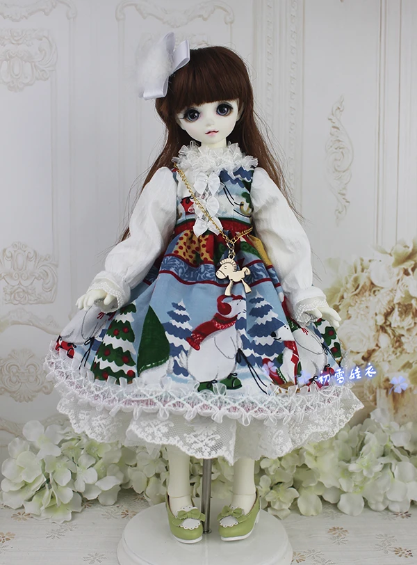 1/6 1/4 1/3 BJD аксессуары для одежды кукла рождественское платье для BJD/SD, не включает в себя куклы, обувь, парик и другие E2497