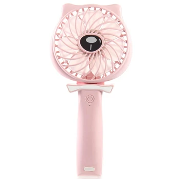 

Handheld Fan Portable, Hand Held Personal Fan Rechargeable Battery Operated Powered Cooling Desktop Electric Fan With Base, 2600