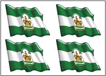 

Sticker Flag Ondeante 4 pc. Andalusia resin 30x22mm/ud.