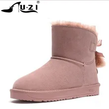 Женские короткие ботильоны из натуральной воловьей кожи с подвеской из лисьего меха; Зимние Замшевые ботинки с бантом; зимняя обувь с бахромой из меха норки