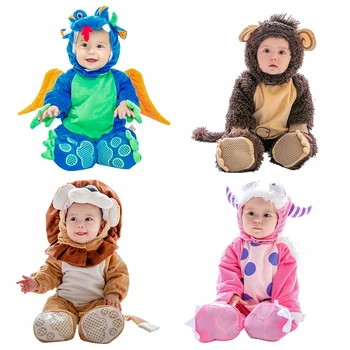 

High Quality Baby Boys Girls Carnival Halloween Animal Costume Toddlers Jumpsuit Infant Clothes Dinosaur Triceratops