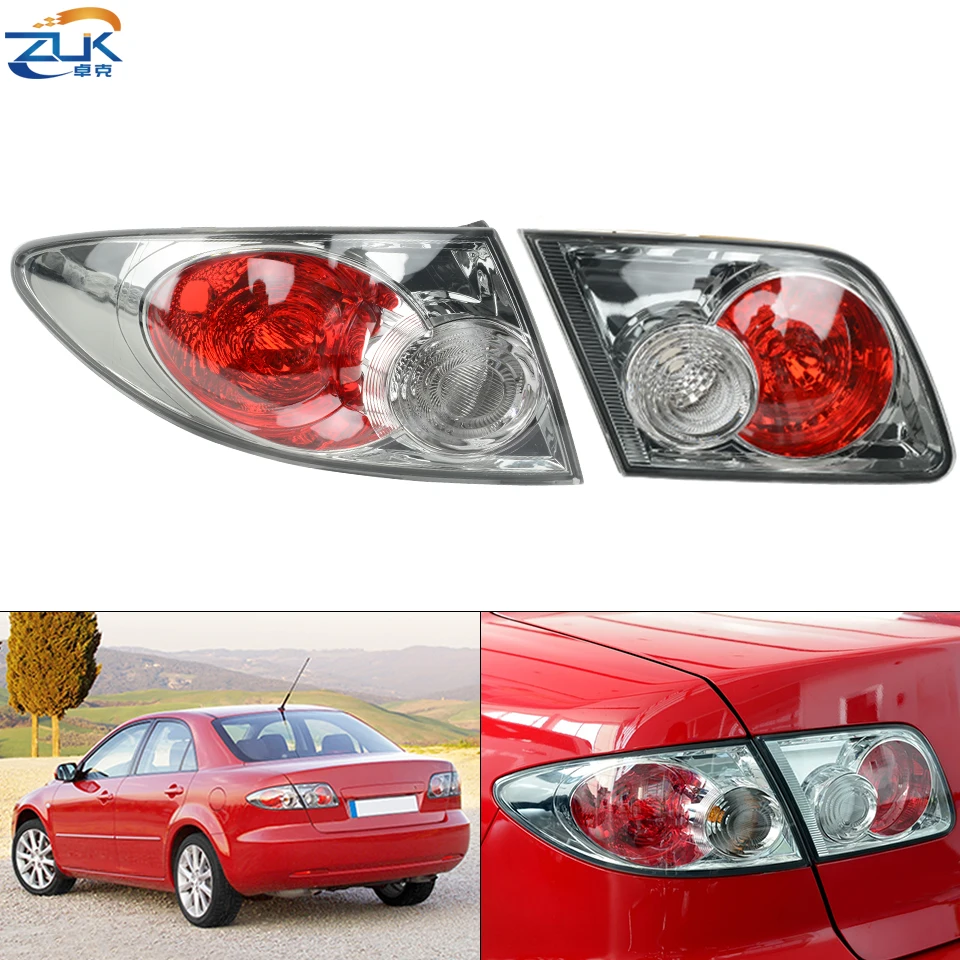 Задний бампер ZUK задний фонарь для Mazda 6 GG Sedan 2002-2015 M6 Fastback Sport стоп светильник